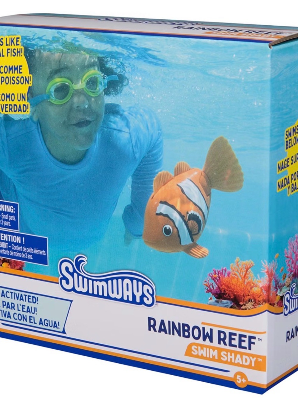 SwimWays Rainbow Reef Orange Clownfish Swim Toy Swim Shady BNIB